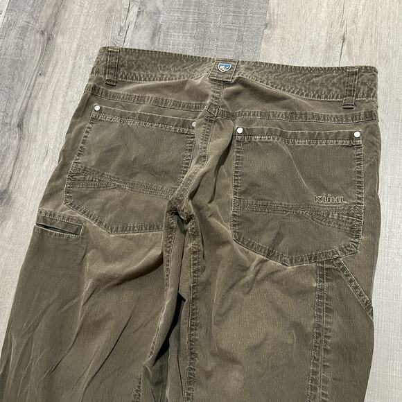 KUHL Revolvr Mens Pants Outdoor Hiking Green Canvas Camping Hike Trekking Climb - Picture 4 of 6